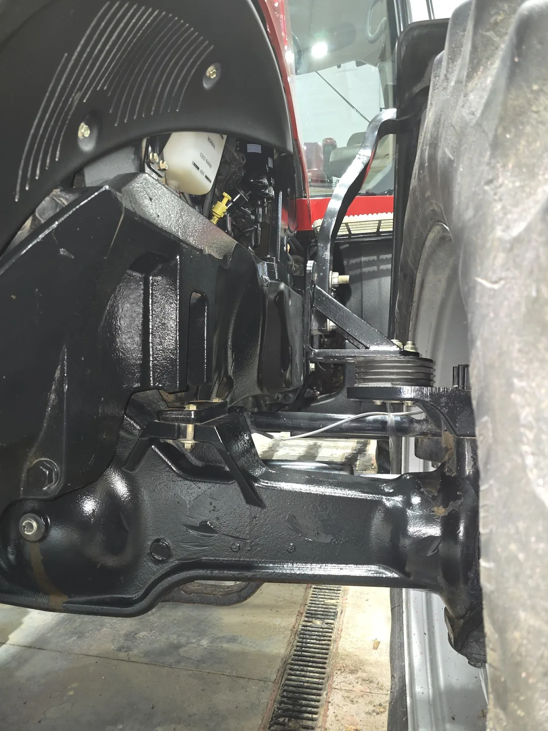 Cleaned front frame and under-nose area after service